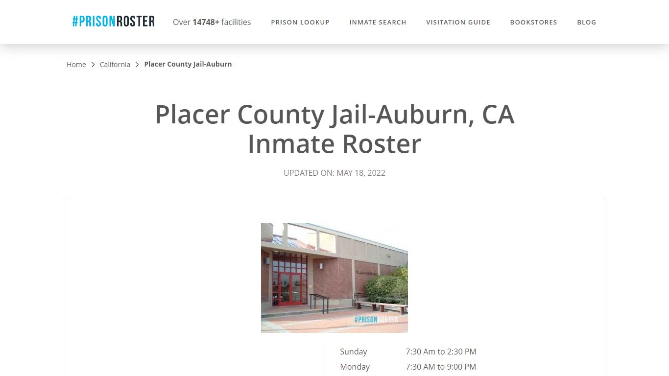 Placer County Jail-Auburn, CA Inmate Roster